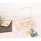 Home Details Large Gold Vintage 4 Compartment Glass Keepsake Box
